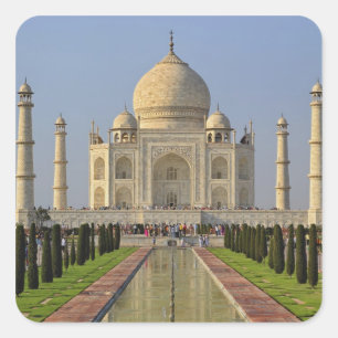 Taj Mahal, ein Mausoleum in Agra, Indien, 2 Quadratischer Aufkleber