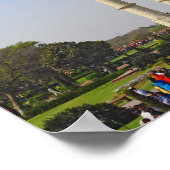 Taj Mahal, ein Mausoleum in Agra, Indien, Poster (Ecke)