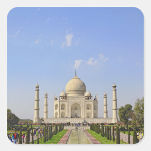 Taj Mahal, ein Mausoleum in Agra, Indien, Quadratischer Aufkleber