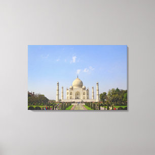 Taj Mahal, ein Mausoleum mit Sitz in Agra, Indien, Leinwanddruck