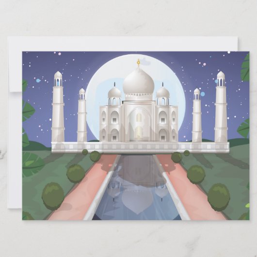 Taj Mahal Einladung (Vorderseite)