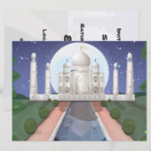 Taj Mahal Einladung (Vorne/Hinten)