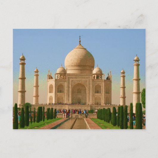 Taj Mahal Farben Postkarte (Vorderseite)