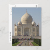 Taj mahal front weiß postkarte (Vorne/Hinten)