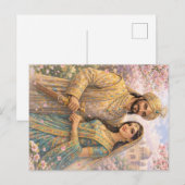 Taj Mahal Frühlingszauber Postkarte (Vorne/Hinten)