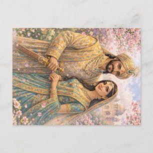 Taj Mahal Frühlingszauber Postkarte