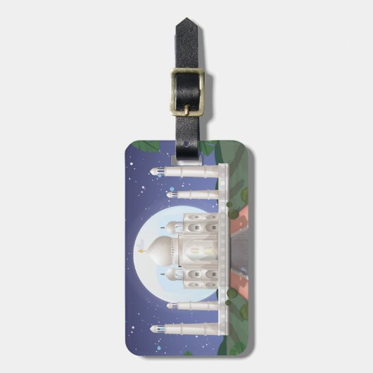 Taj Mahal Gepäckanhänger (Vorderseite vertikal)