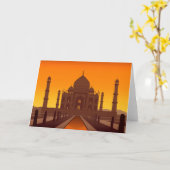 Taj Mahal Gruß-Karte Karte (Gelbe Blume)