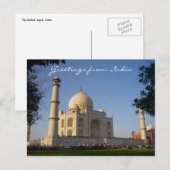 taj mahal Grüße Postkarte (Vorne/Hinten)