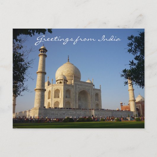 taj mahal Grüße Postkarte (Vorderseite)