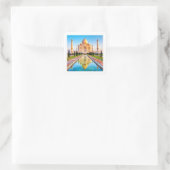 TAJ MAHAL High Definition Quadratischer Aufkleber (Tasche)