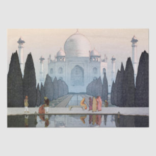 Taj Mahal, Hiroshi Yoshida, Woodcut Seidenpapier