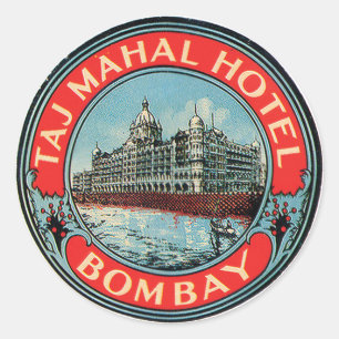 Taj Mahal Hotel-Bombay-Gepäckanhänger Runder Aufkleber