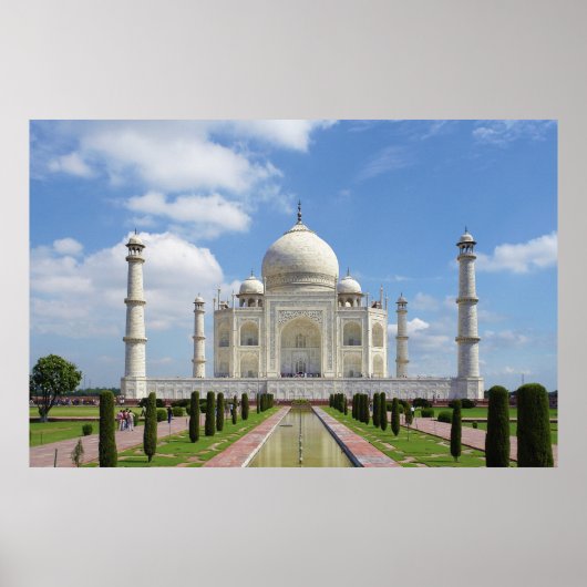 Taj Mahal in Agra India Poster (Vorne)