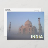 Taj Mahal in Agra, Indien Postkarte (Vorne/Hinten)