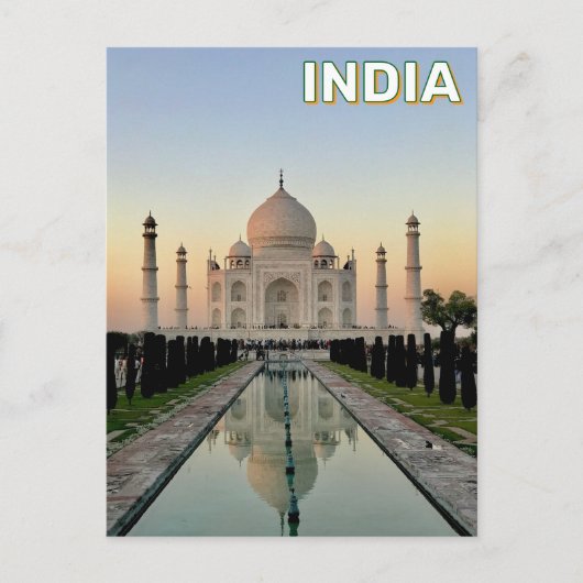 Taj Mahal in Agra, Indien Postkarte (Vorderseite)