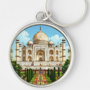 🕌 Taj Mahal in aufwendigem Rahmen als Reisemitbri Schlüsselanhänger