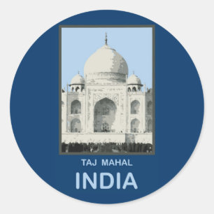 Taj Mahal India Runder Aufkleber