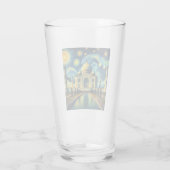 Taj Mahal India Starry Night Glas (Rückseite)