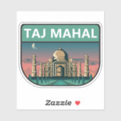 Taj Mahal India Travel Art Vintag Aufkleber (Blatt)