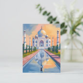 Taj Mahal India Travel Painting Card (Stehend Vorderseite)