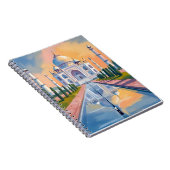 Taj Mahal India Travel Painting Notizblock (Rechte Seite)