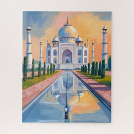 Taj Mahal India Travel Painting Puzzle