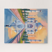 Taj Mahal India Travel Painting Puzzle (Horizontal)