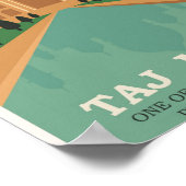 Taj Mahal - India Travel Poster (Ecke)