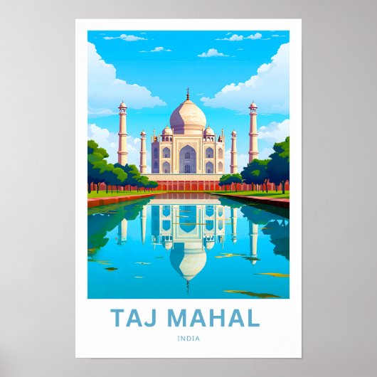Taj Mahal India Travel Print Poster (Vorne)