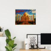 Taj Mahal India Vintag Poster (Heimbüro)
