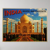 Taj Mahal India Vintag Poster (Vorne)