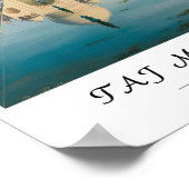 Taj Mahal India Wall Art, Agra Landmark Poster (Ecke)