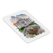 Taj Mahal India Watercolor Art Magnet (Rechte Seite)