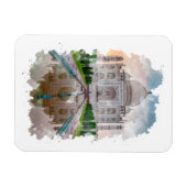 Taj Mahal India Watercolor Art Magnet (Horizontal)