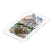 Taj Mahal India Watercolor Art Magnet (Linke Seite)