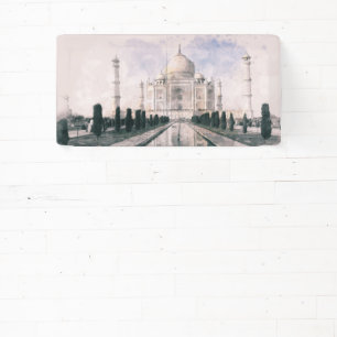 Taj Mahal Indien Banner – Elegante Indische Kunst