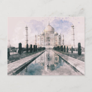 Taj Mahal, Indien Feiertagspostkarte