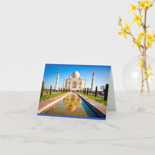 Taj Mahal, Indien Karte (Gelbe Blume)