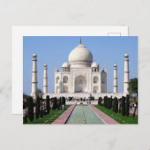 Taj Mahal, Indien "Krone des Palastes" Postkarte (Vorne/Hinten)