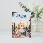 Taj Mahal Indien Postkarte (Stehend Vorderseite)