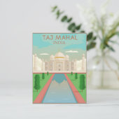 Taj Mahal, Indien Postkarte (Stehend Vorderseite)