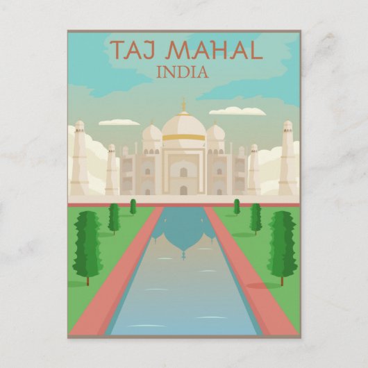 Taj Mahal, Indien Postkarte (Vorderseite)