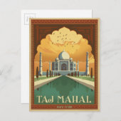Taj Mahal, Indien Postkarte (Vorne/Hinten)