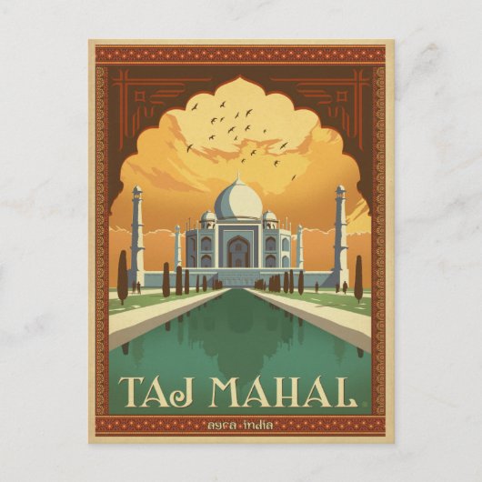Taj Mahal, Indien Postkarte (Vorderseite)