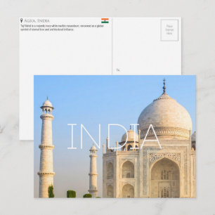 Taj Mahal, Indien Reise-Postkarte Postkarte