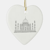 Taj Mahal Keramik Ornament (Rechts)