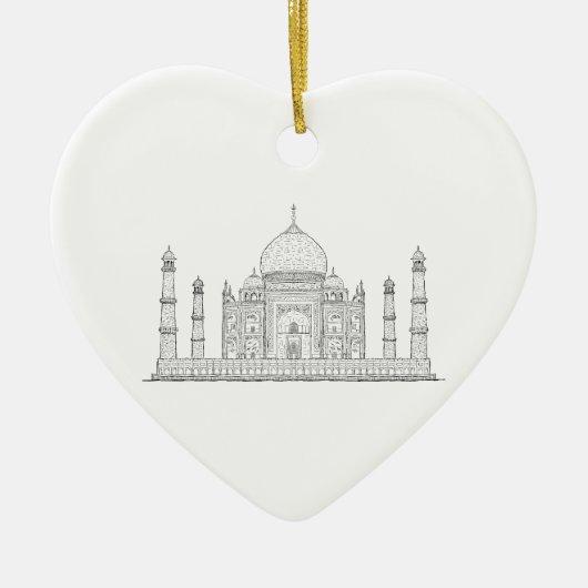 Taj Mahal Keramik Ornament (Vorne)