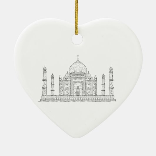 Taj Mahal Keramik Ornament (Hinten)