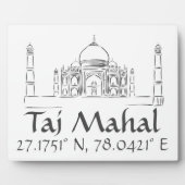 Taj Mahal Latitude Longitude Fotoplatte (Vorderseite)